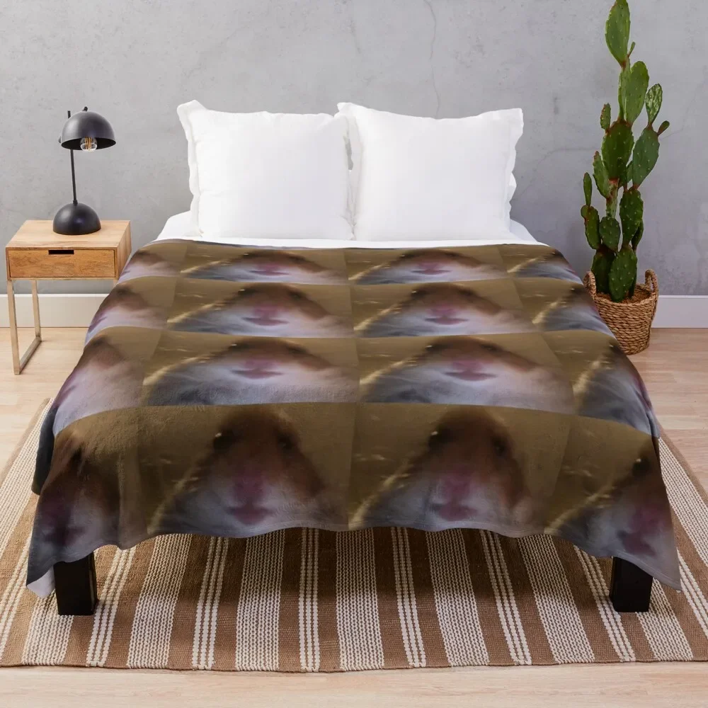 

Staring Hamster Throw Blanket christmas decoration Vintage Thermals For Travel Blankets