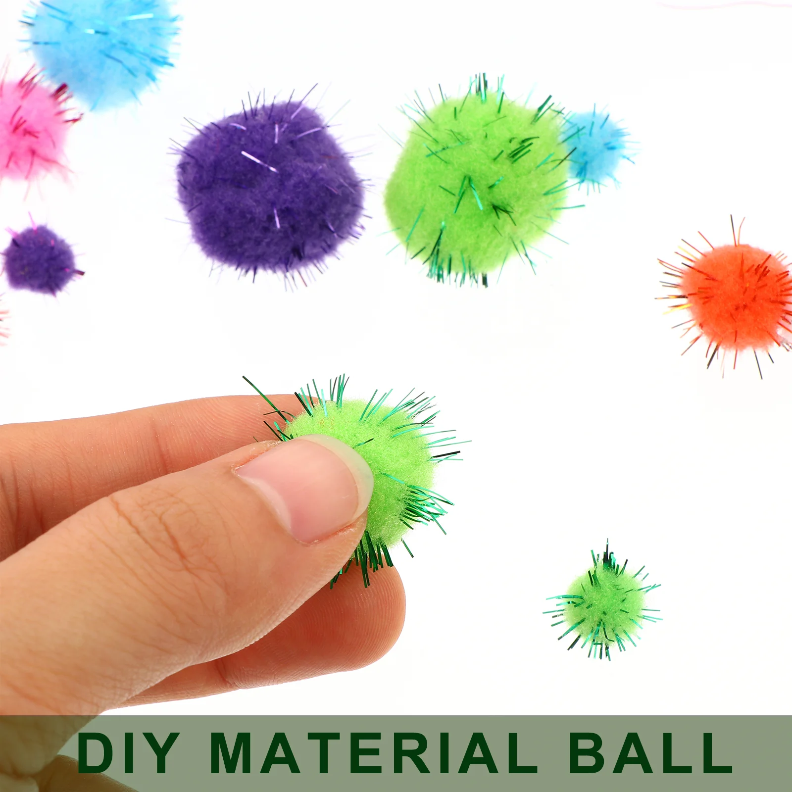 240 Pcs Golden Fur Ball DIY Hairball Colorful Fluffy Balls Costume Accessories Pom Poms Manual Child