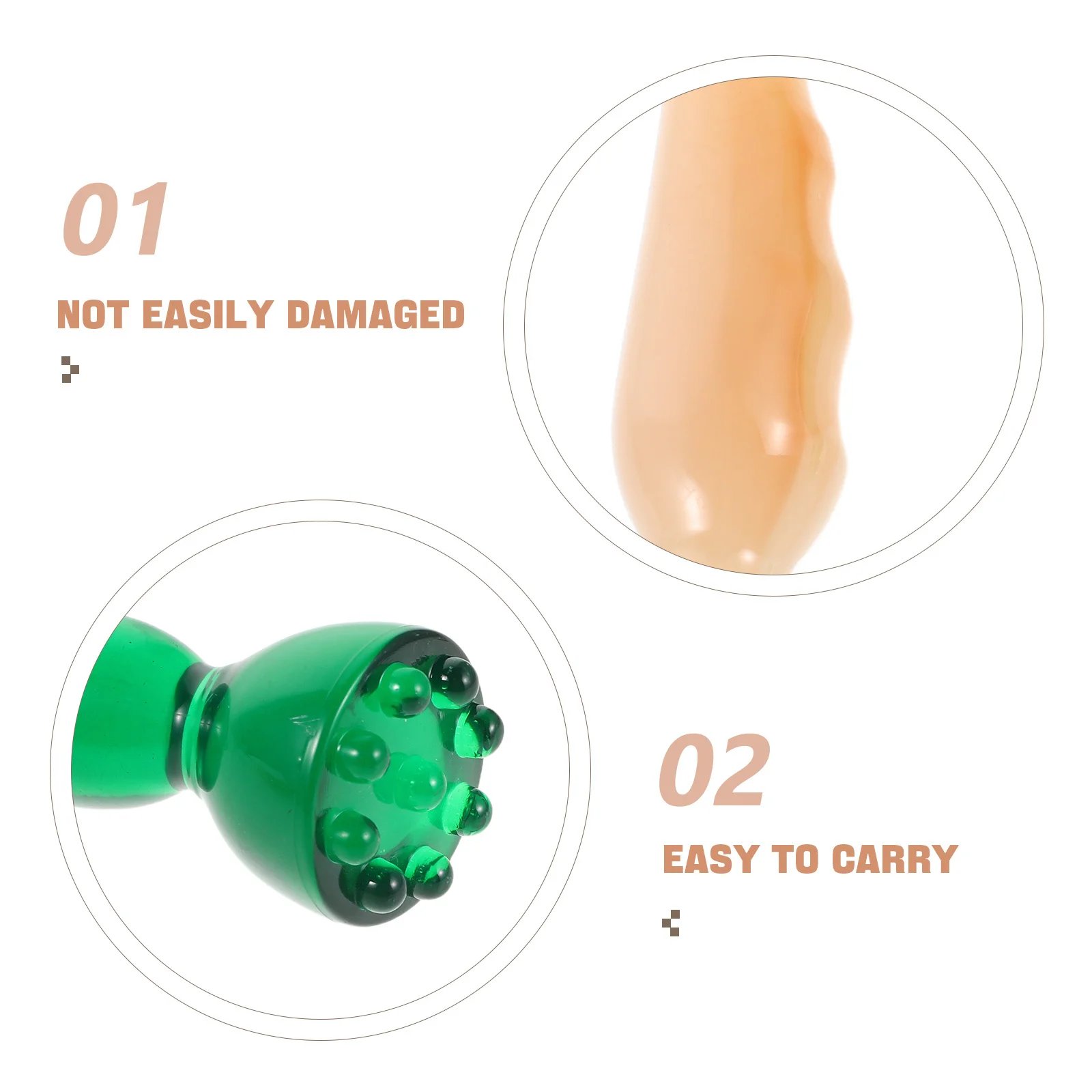 Palo de masaje de acupresión de resina, 2 uds., forma de semilla de loto, Guasha Facial, punto de disparo Manual, tejido profundo, relajación de cuerpo completo