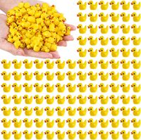 100/50Pcs Resin Mini Duck Miniature Figurines Ornaments Decor Yellow Animal Garden Crafts Tiny Duck Landscape Plants Fairy