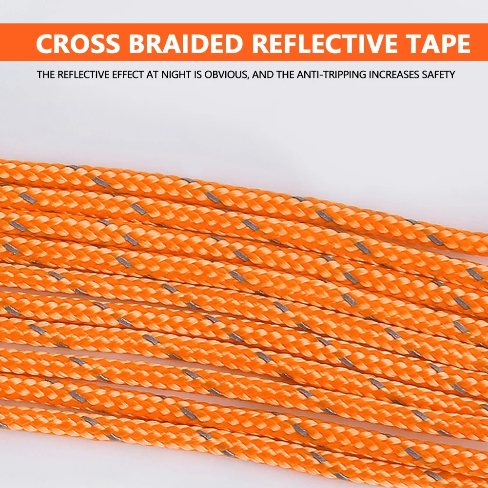 4m 4MM Reflective Guyline Tent Rope Multifunction Runners Guy Line Cord Paracord Outdoor Sports Camping Hiking Tent Accessories