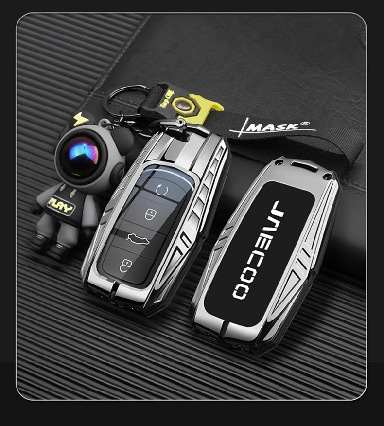 Zinklegierung Autoschlüsseletui für Chery Jaecoo J7 7 PHEV 2025 J8 8 2026 Schlüsselanhänger Fernbedienung Abdeckung Shell Gehäuse Halter Fob Zubehör – Detail 10