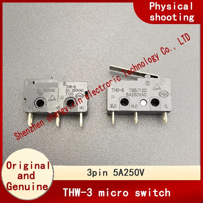 

Оригинальный микропереключатель THW-3, сброс обнаружения ограничения хода, сенсорная кнопка с рычагом, 3-контактный 5A250V