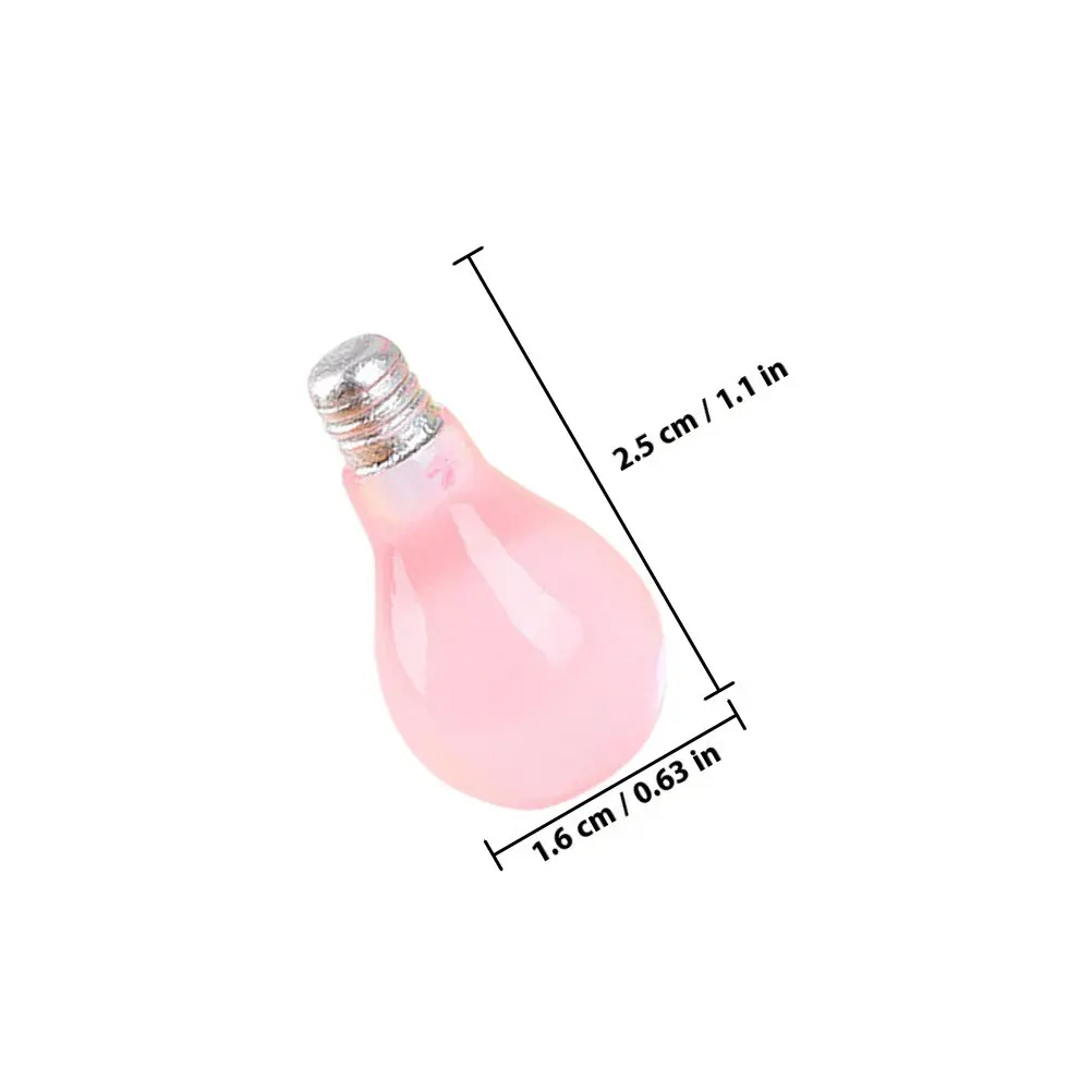10Pcs Realistic Mini Resin Bulb Charms for DIY Jewelry Making Crafts Pendant Brooch Phone Case Decor Micro Landscape Tiny House