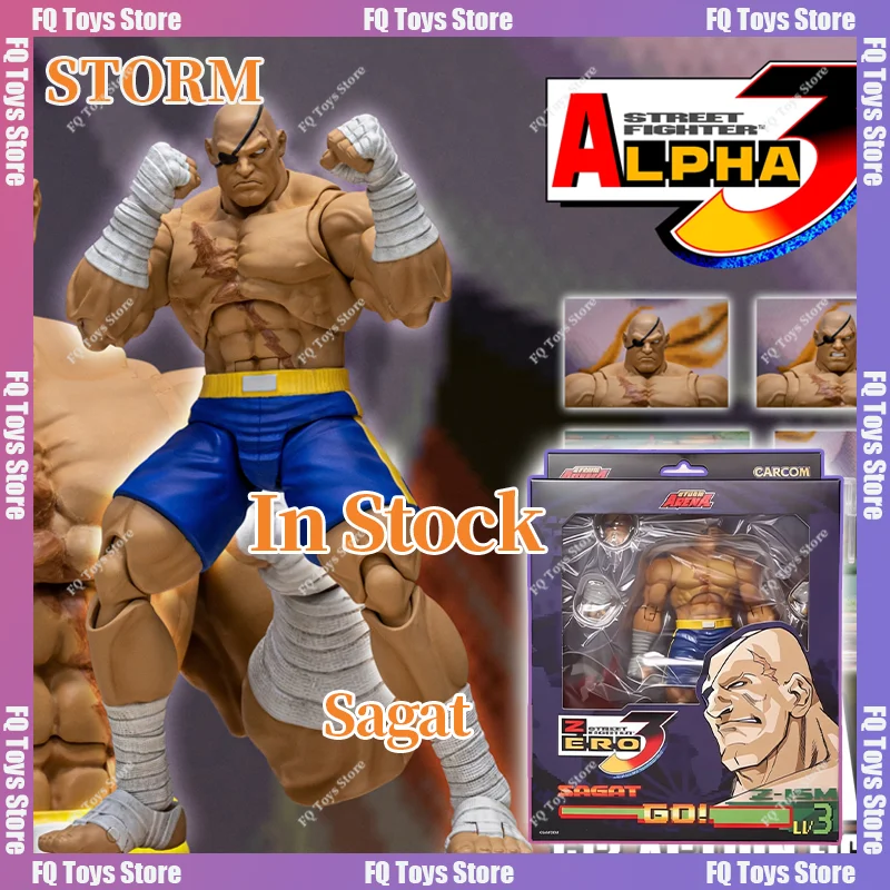 在庫あり STORM ARENA ストリートファイター アルファ 3 サガット 1/12 スケール アニメーションモデル アクションフィギュア おもちゃ コレクション ギフト