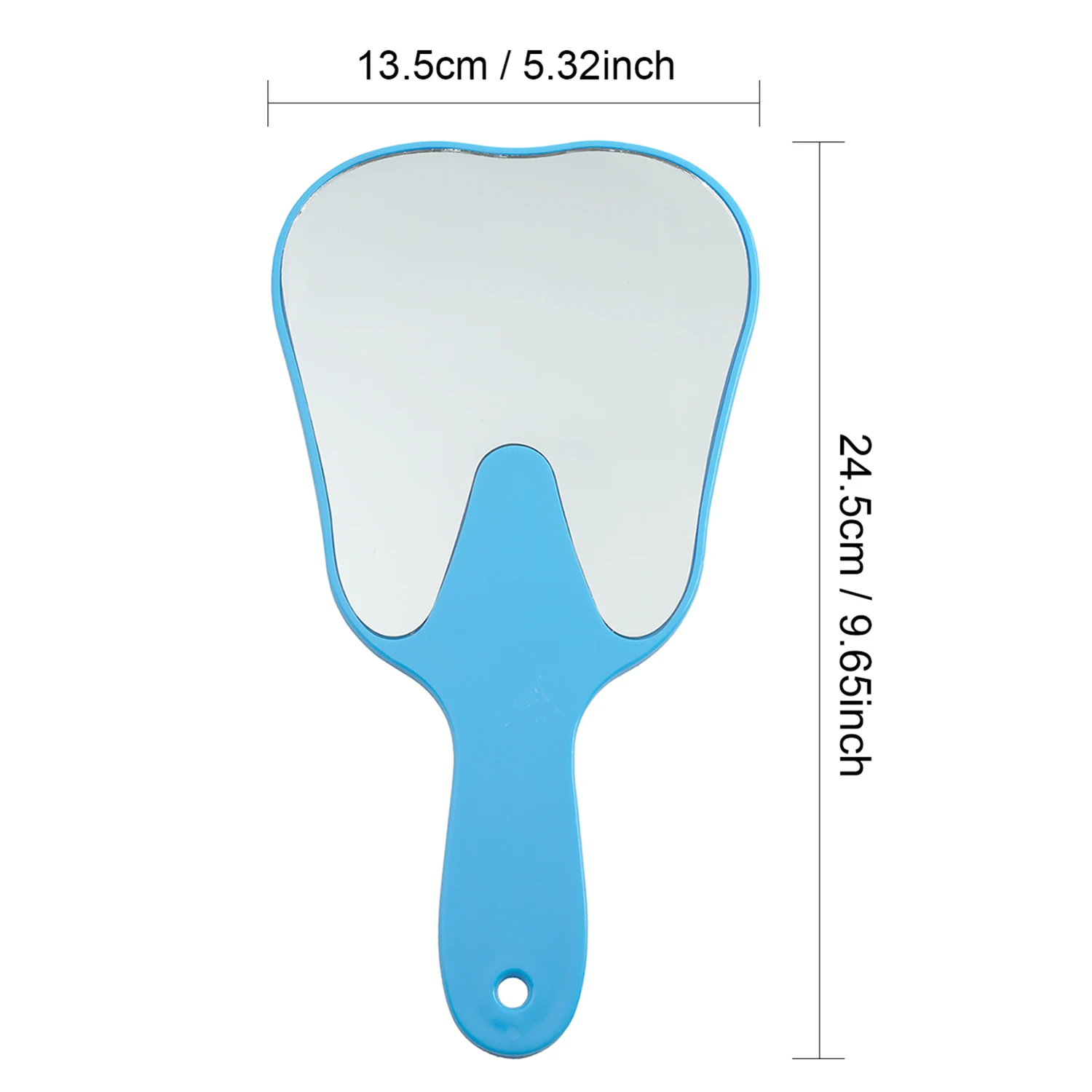 Espejo Dental con mango colorido, herramienta irrompible para dientes y boca, espejo de mano para paciente, herramientas de dentista, 1 ud.