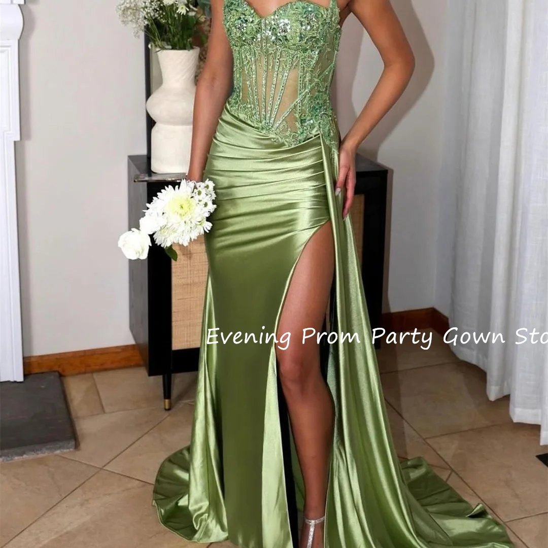 

Sexy Mermaid Evening Dresses Off Shoulder Slit Satin Cocktail Dress 2025 vestidos de fiestas elegantes mujer فستان سهره سعوديه
