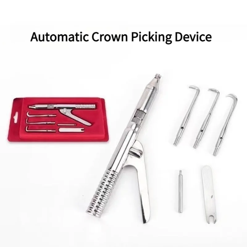 Dental Oral Crown Remover Grip Type Automatic Crown Extractor Corrosion-resistant Medical Grade Stainless Steel Spring Loaded