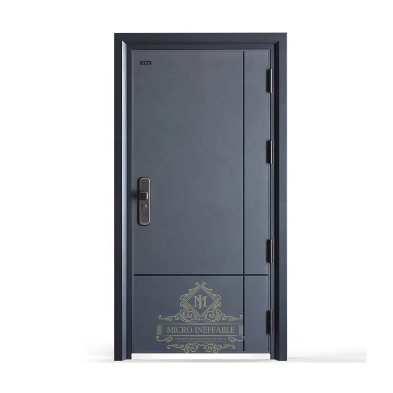 Puerta principal de acero inoxidable para el hogar, puerta de seguridad de alto nivel, precio de fábrica, gran oferta