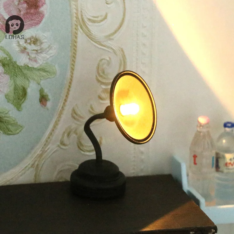 

1/12 Миниатюрный кукольный домик Потолочный светильник Настенный светильник Настольная лампа Мини-светодиодное освещение Украшение дома Кукольная мебель Игрушка может быть яркой