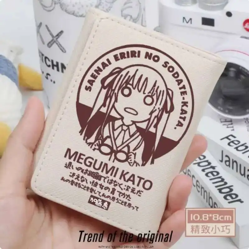 

Megumi Kato Fashion Wallet PU Purse Card Coin Hasp Money Bag Cosplay Gift B1818 Anime