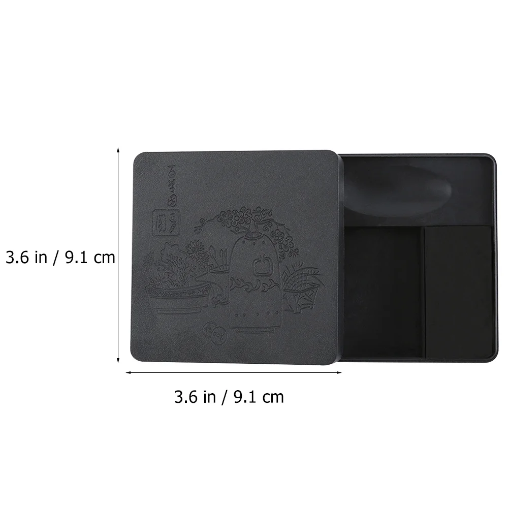 2Pcs Calligraphy Ink Container Ink Box Lid Durable PP Material for Oriental Writing Sumi Painting Calligraphy Practice