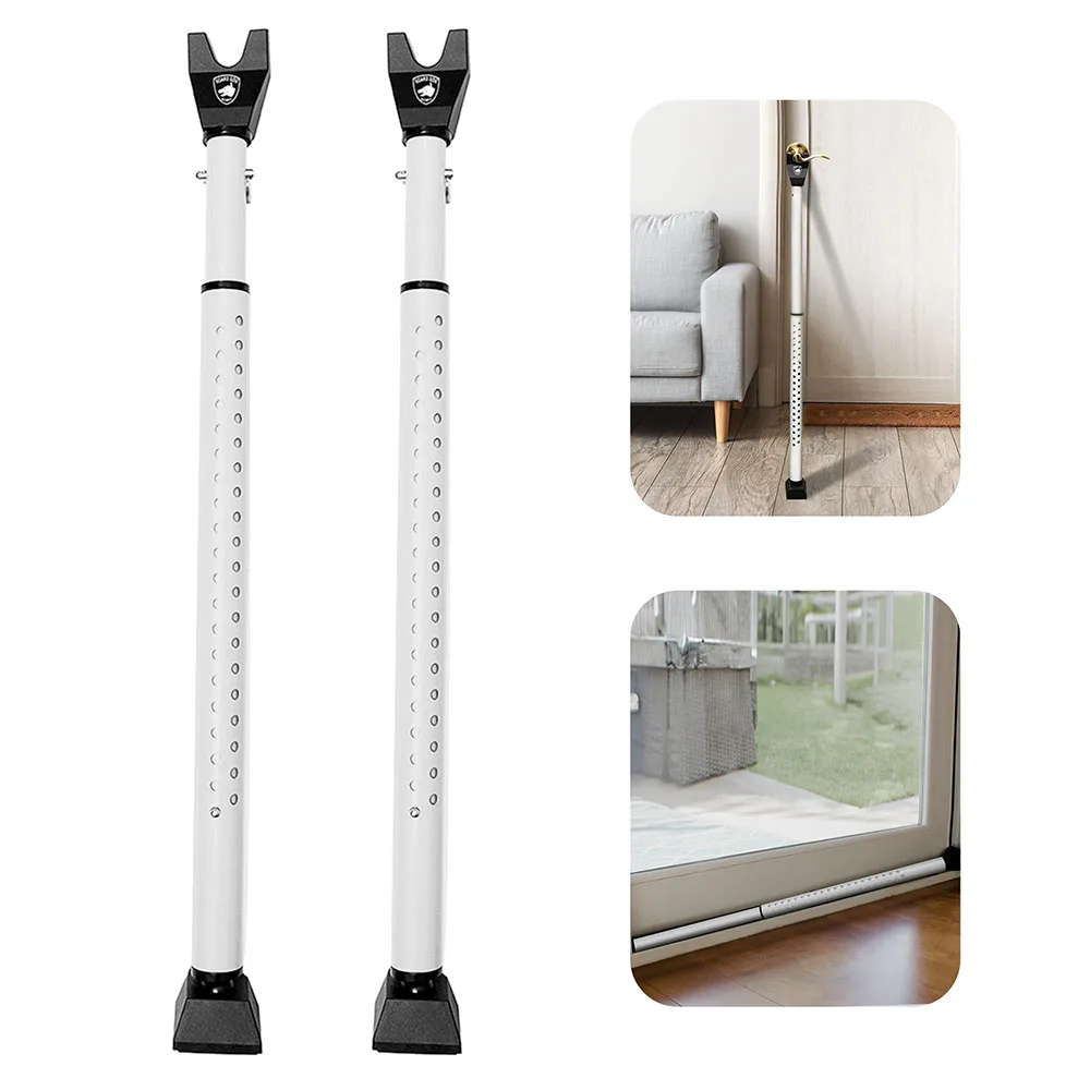 

3 in 1 Door Security Bars with Alarm Sliding Patio Window Security Bars Adjustable Duty Door Stoppers Security Bar for Child