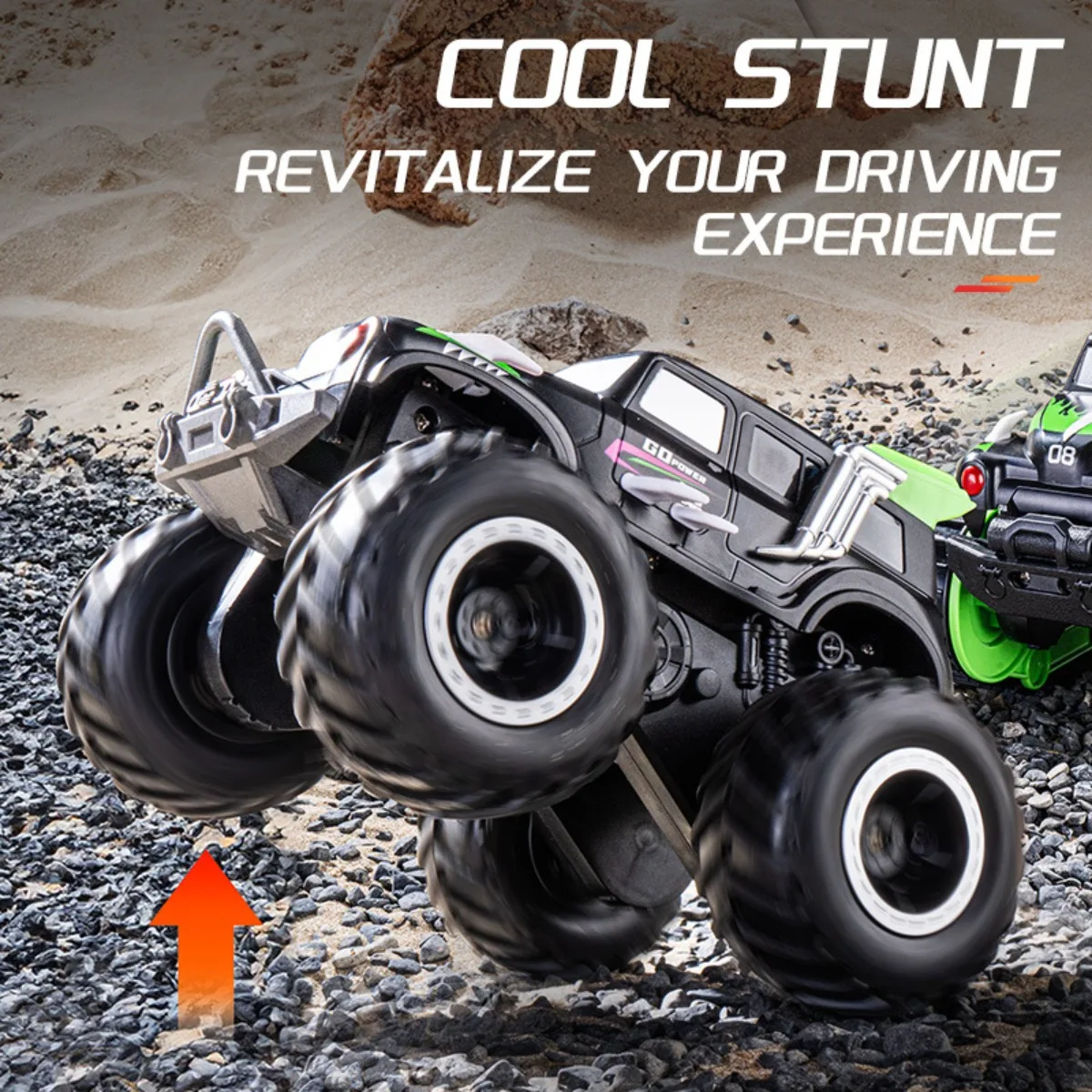 Amphibious Remote Control Stunt Car With Big Tires And Crawler Tracks For Kids All-Terrain Toy Vehicle