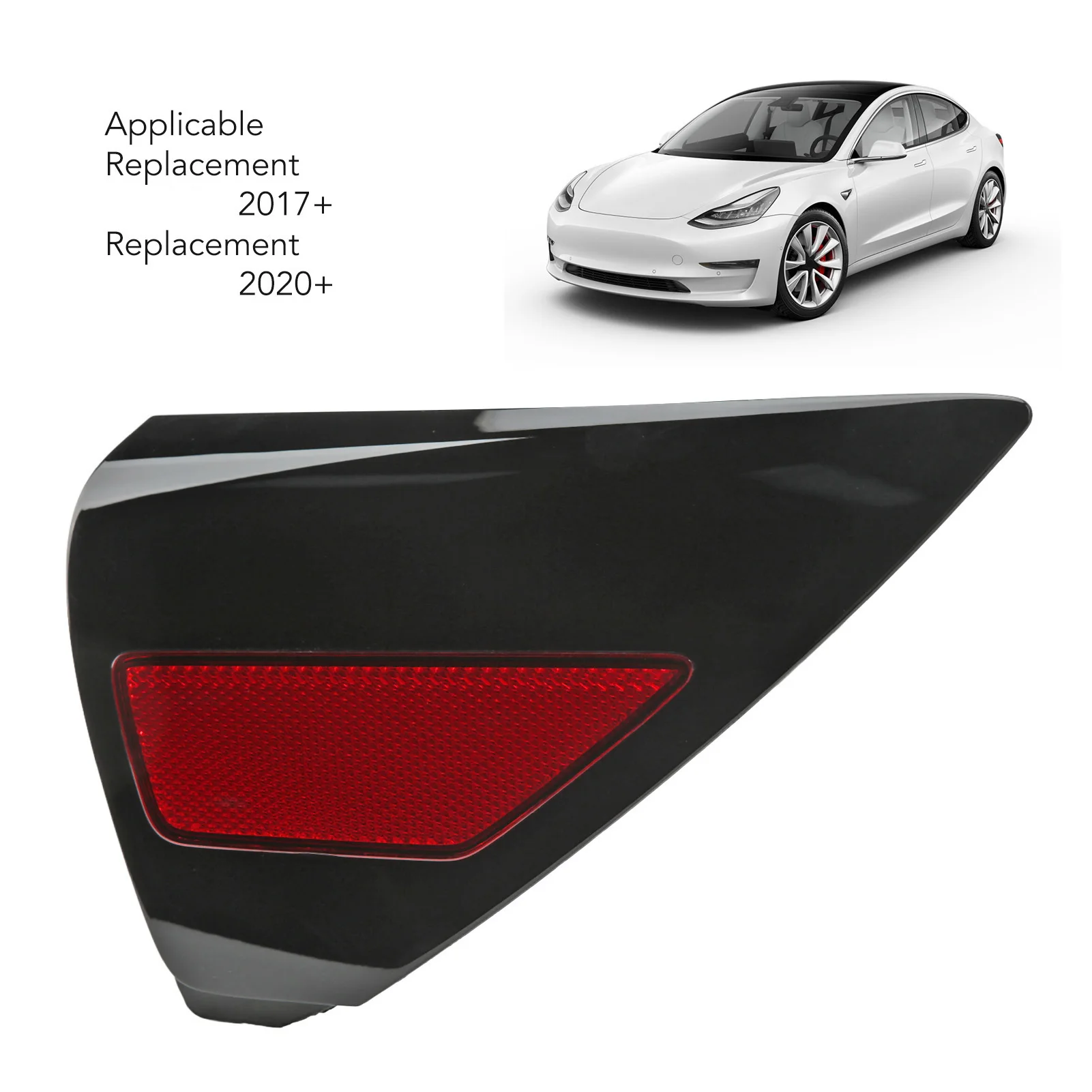 Rear Right Bumper Reflector Light 1100781 99 D Charging Port Cover Replacement For Tesla Model 3 Y