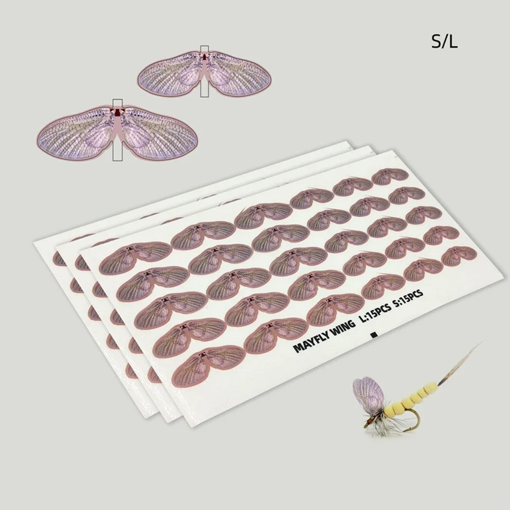 مصنع ملحقات صيد الأسماك على شكل جناح حشرة واقعي مقطوع مسبقًا #4