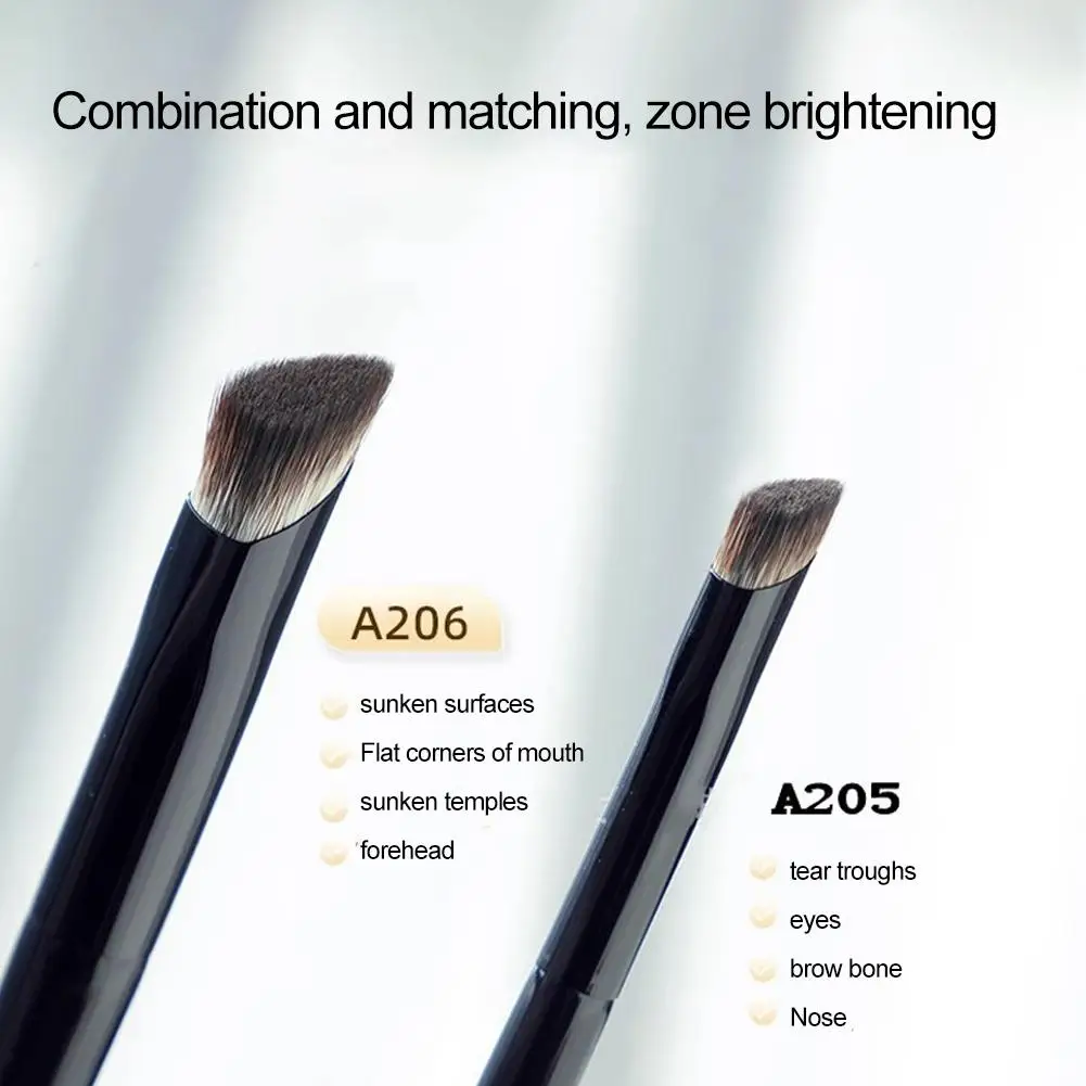High-gloss Makeup Brush Angled Eyeliner/ Eyebrow Brush Soft and Skin-friendly Fiber Hair Fashion Design Single Eye Brush