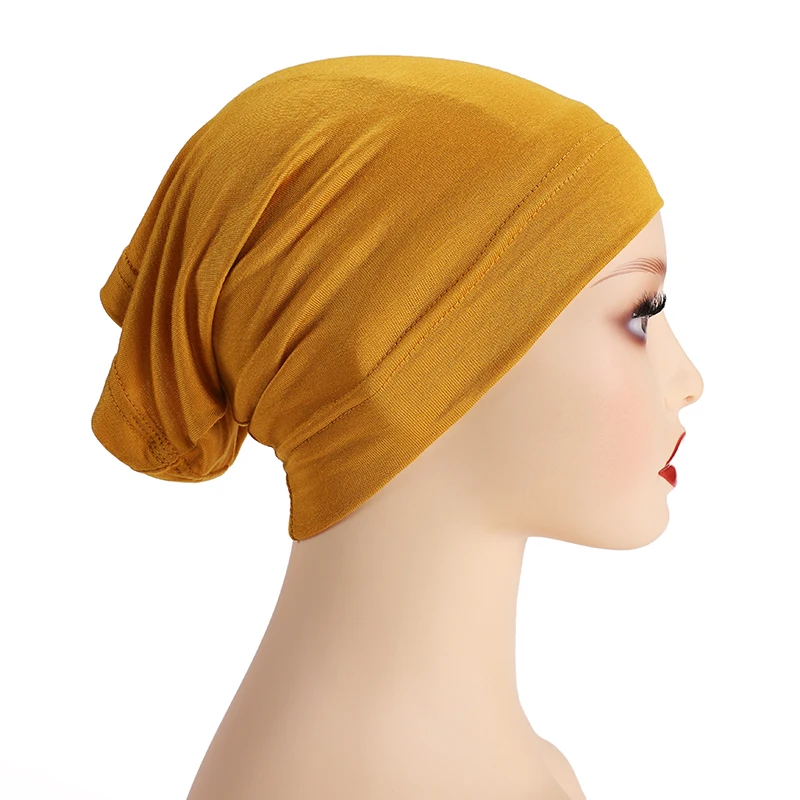 Weiche Modale Innere Hijab Kappe Muslimischen Stretch Turban Kappe Islamischen Underscarf Motorhaube Hut Weibliche Stirnband Rohr Kappe Turbante – Detail 10