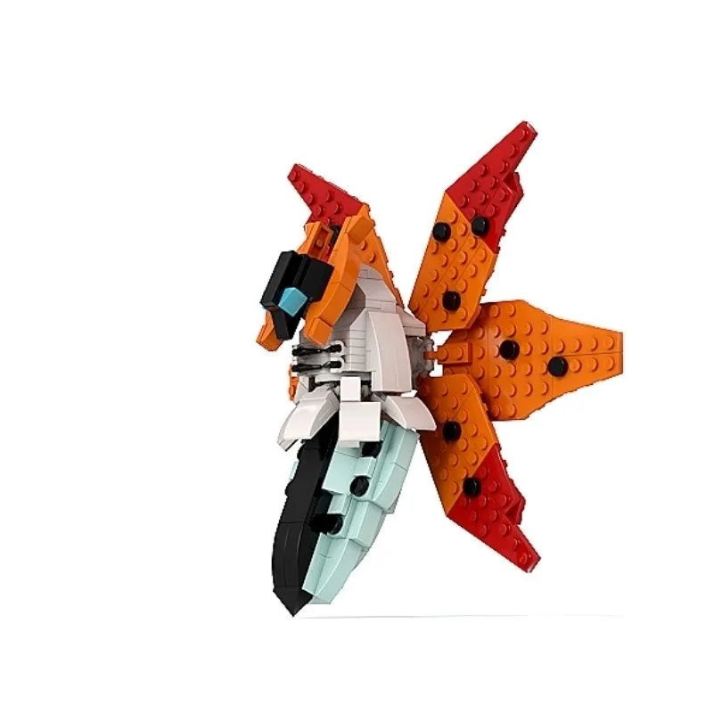 MOC Anime Figure Building Blocks Model Volcarona Action Figure Blocks Toys For Children Antistress Assembly Bricks Kits