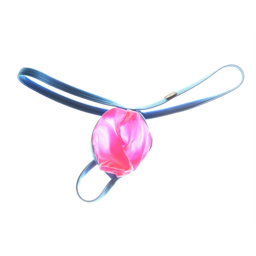 Herren-Tanga, stilvoller Herren-Tanga, Dessous, T-Rücken, niedrige Leibhöhe, atmungsaktive Unterwäsche, Slips, Weiß/Fluoreszierendes Grün/Rosa