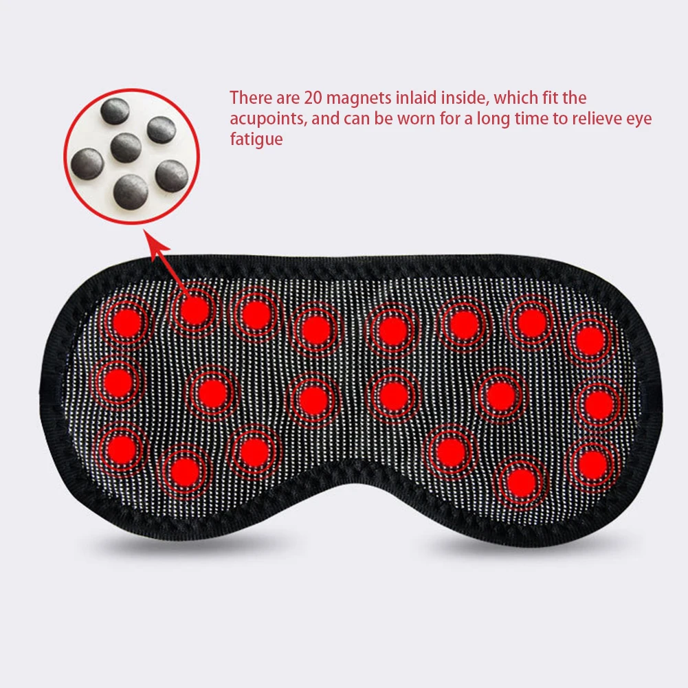 Eye Care Tourmaline Far Infrared Ray Eye Massager Pain Fatigue Relief Deep Sleep Eye Mask Shade Magnetic Blindfold Cover