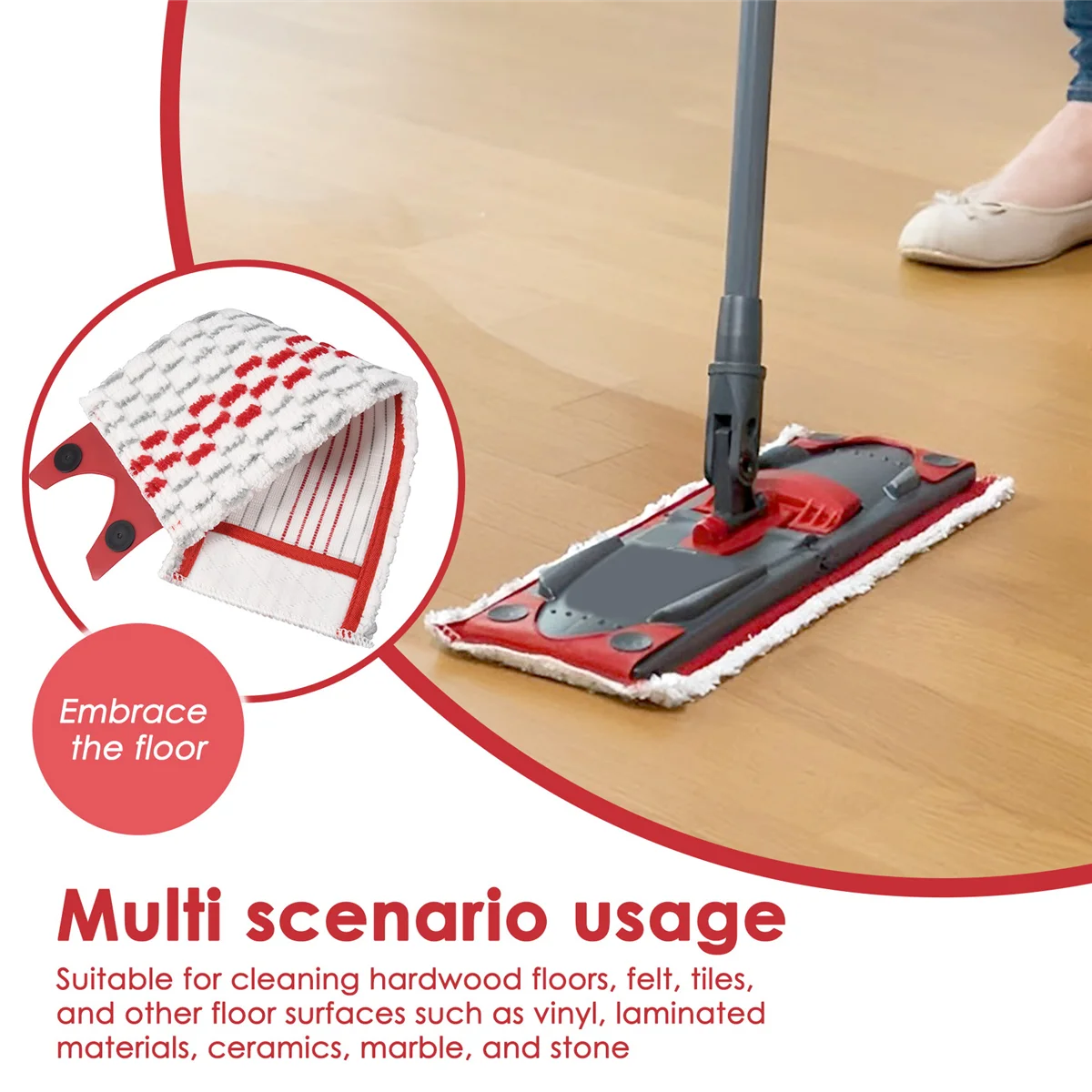 3ชิ้น/ล็อตสำหรับ Vileda Edelweiss Mop 1-2สเปรย์ซับเปลี่ยนไมโครไฟเบอร์แผ่นซับรีฟิล