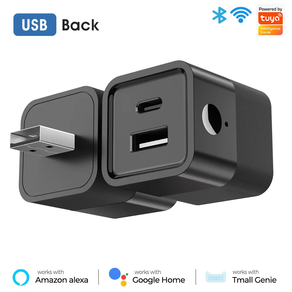 Tuya WiFi inteligente/zigbee Micro USB tipo C adaptador interruptor 5V Mini adaptador de corriente USB Control de vida inteligente Alexa Google Yandex alice