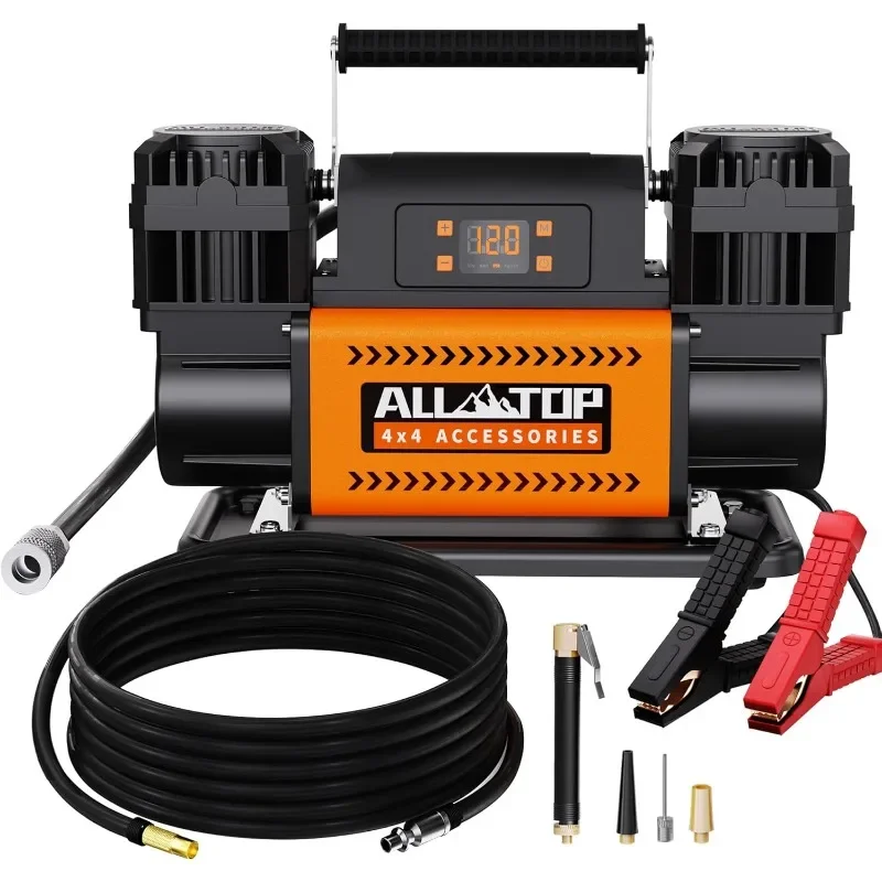 12V Air Compressor w/LCD Control Panel to Preset Target Pressure, 150PSI 12.35CFM Air Pump Inflator for Overland