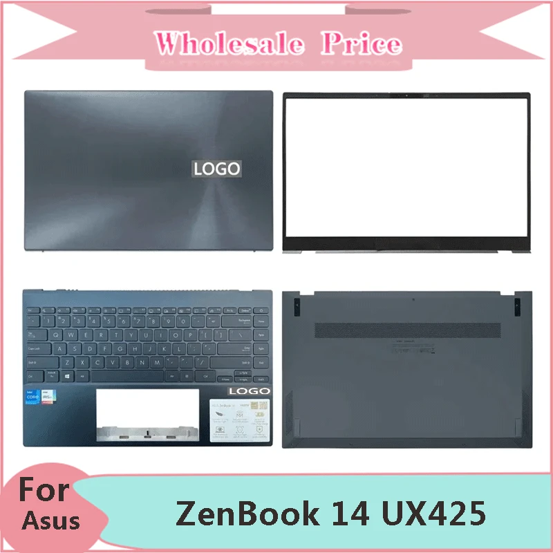 

New For ASUS ZenBook 14 UX425 UX425J UX425JA U4700J Laptop LCD Back Cover Front Bezel Upper Palmrest Bottom Case Keyboard Hinges