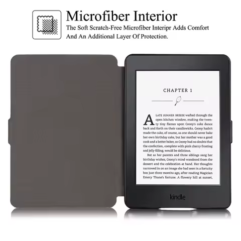 Auto Sleep/Wake E-Reader Case Shockproof Magnetic WP63GW Protective Case Leather Simple for Kindle 7th Generation 2014
