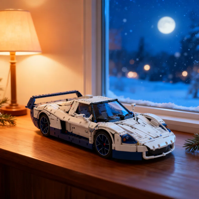 3987pcs MOC Technical Maseraties MC12 1:8 White Model Christmas Gift Office Desk Ornament And Creative Tabletop