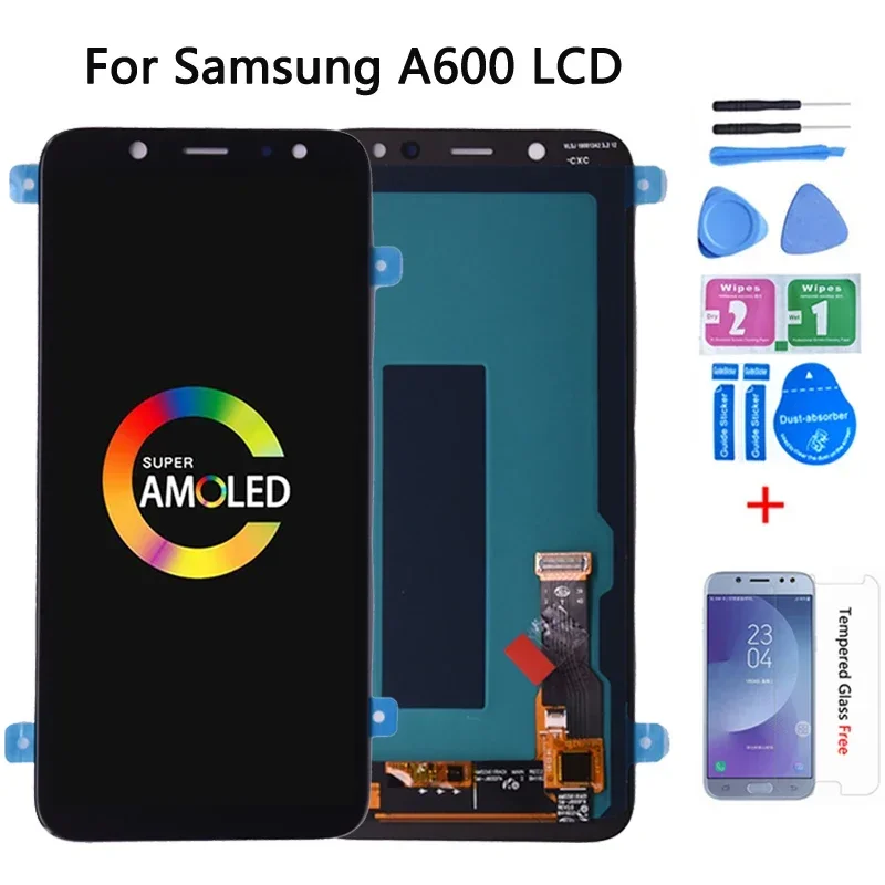 Super AMOLED Display For SAMSUNG A6 2018 A600 A600F A600FN LCD with Touch Screen Digitizer Assembly