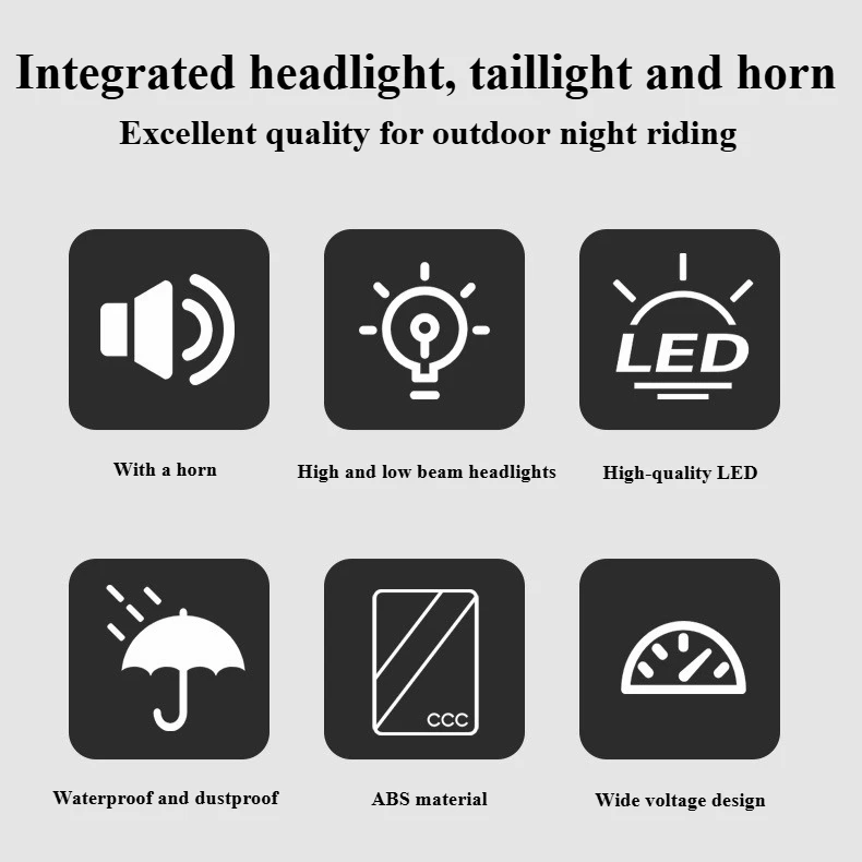 مصباح أمامي LED عالي السطوع مقاوم للماء - شعاع الاختراق للدراجات الإلكترونية والدراجات النارية على الطرق الوعرة والدراجات الكهربائية الثلجية #6