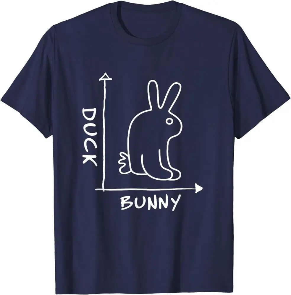 Funny Science Nerd Duck  Rabbit Physics Chart Unisex T-Shirt High Quality 100%Cotton Short Sleeve