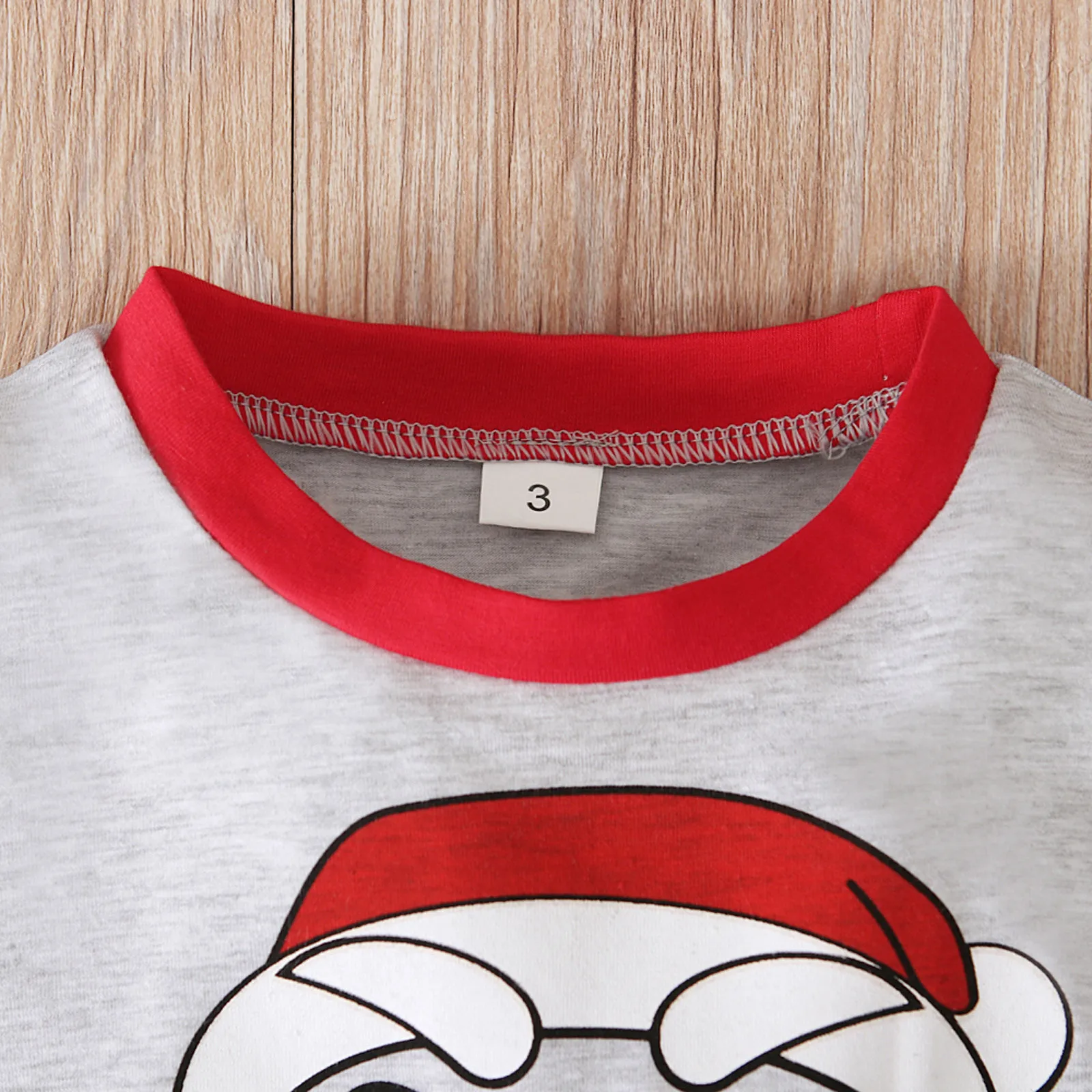 Pigiama natalizio per bambini Set Vestiti per neonato Ragazza Indumenti da notte Indumenti da notte Bambini Babbo Natale Stampa Pigiama Set di abbigliamento in cotone 2-7 anni