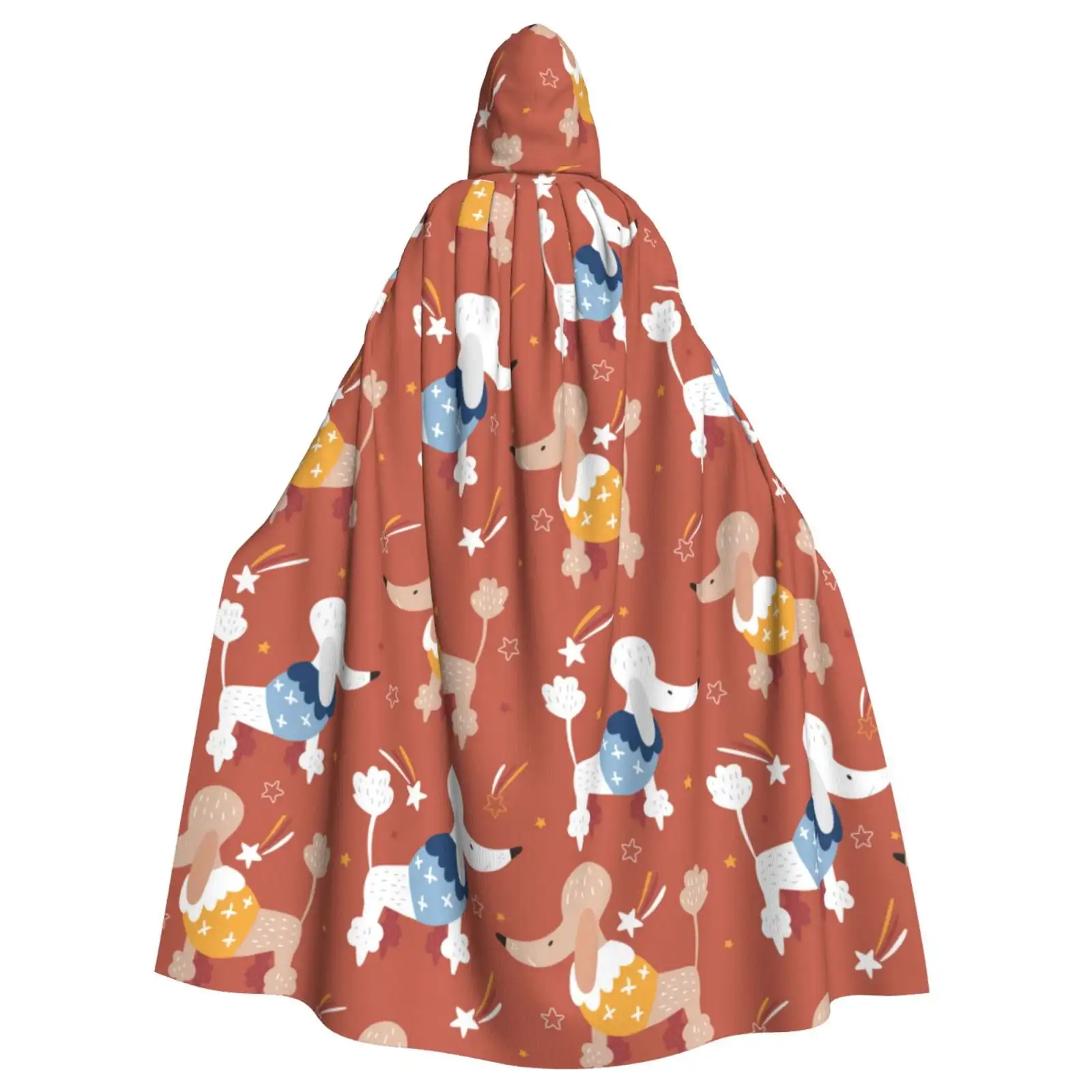 

Cute Poodle Dog Unisex Hooded Cloak,Halloween Costume Hooded Velvet Cloak,Halloween Tunic Hoodies Robe Cosplay Capes