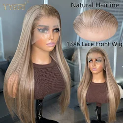 Long Free Deep Part Highlights Color Heat Resistant Wig 13x6 Glueless Silky Straight Futura Synthetic Lace Front Wigs Daily Used
