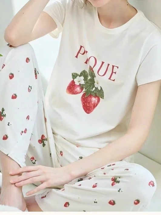 ensemble-de-vetements-de-maison-pour-femmes-comprenant-un-t-shirt-ample-a-manches-courtes-et-un-pantalon-imprime-fraise-douce-pour-le-printemps-l'ete-et-l'automne