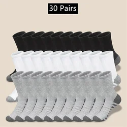 10/20/30 Pairs of High-Quality Men's Workwear Socks Unisex Breathable Basketball Non Slip Male Sports Socks Men's Casual Sock
