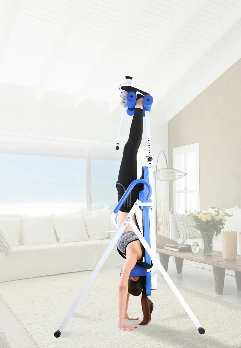 

Foldable Gravity Inversion Table Comfortable Back Stretching Machine for Home Relaxation and Pain Relief