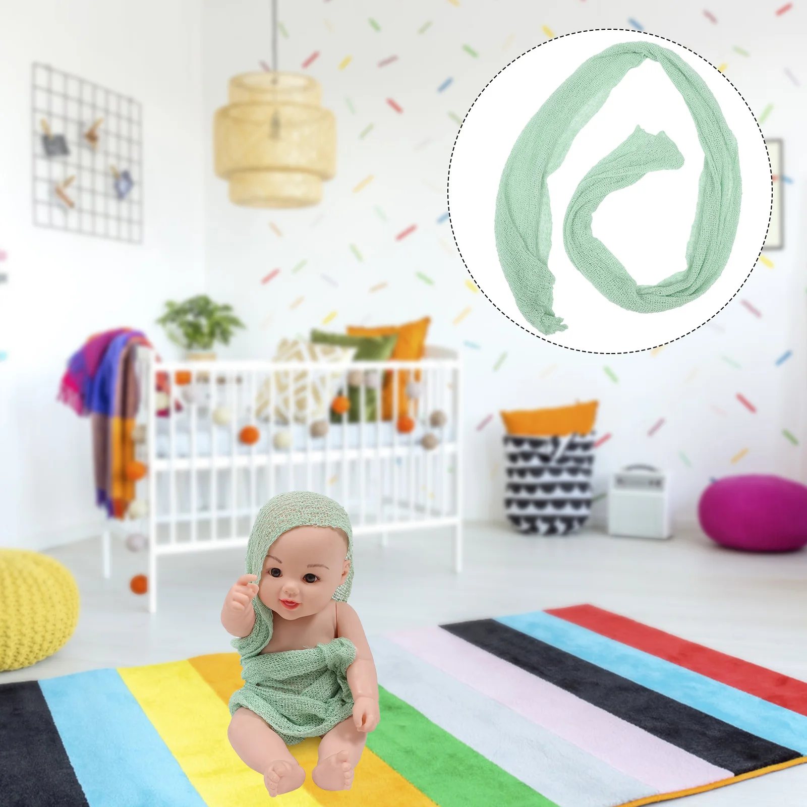 

Mint Green Wrap Swaddle for Newborn Baby Decke Neugeborenen Babyshooting Requisiten Girl