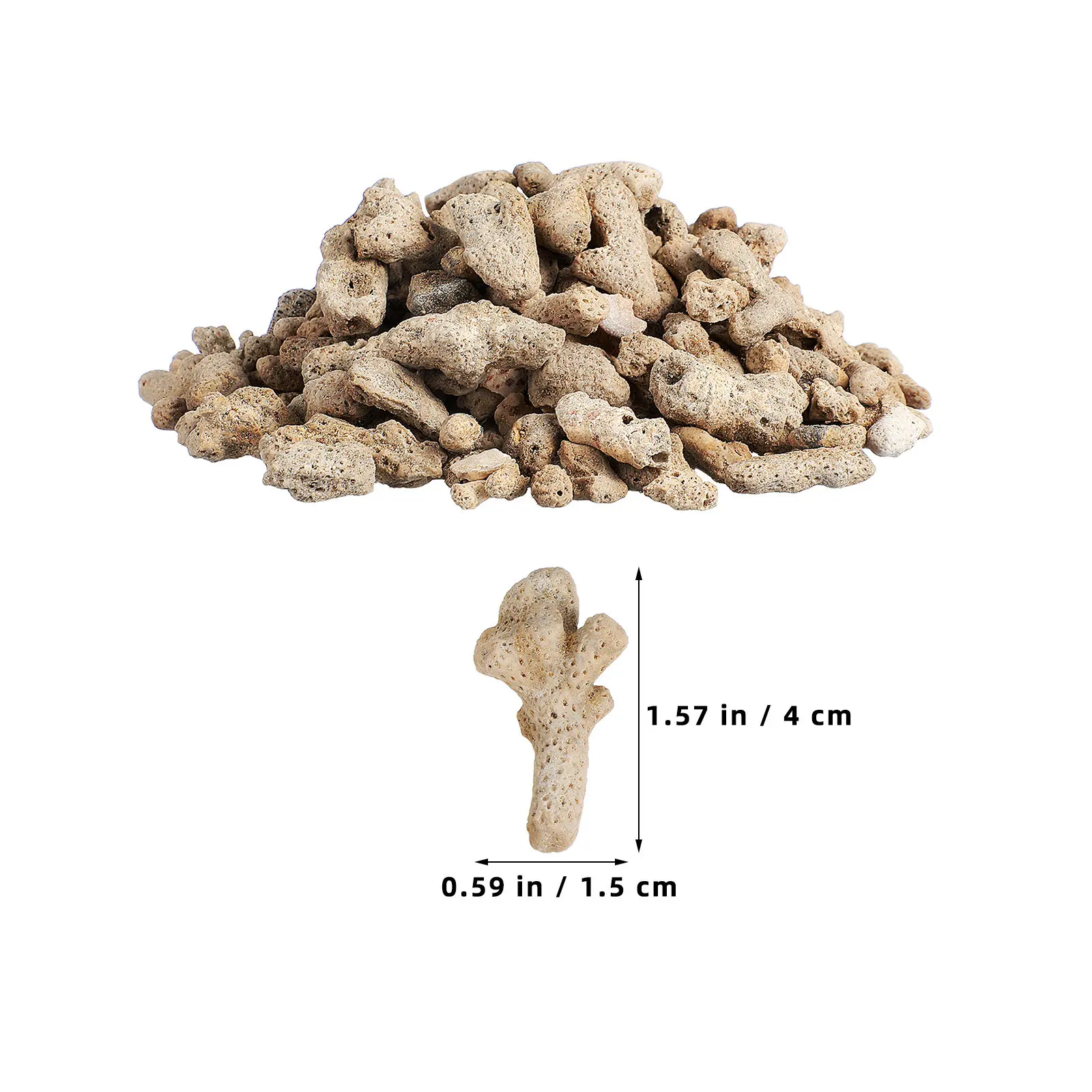 1Set Natural Coral Aquarium Filter Media Fish Tank Substrate Coral Bone Mesh Bag Reusable Pond Filter Water Quality Stabilizer view 5