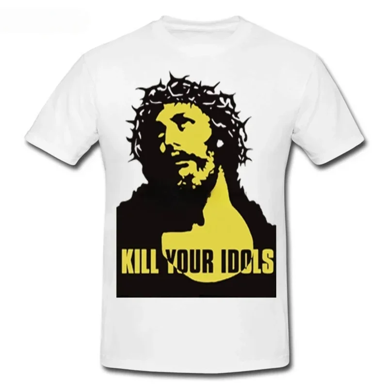 

Футболка с принтом Kill Your Idol, забавная Удобная футболка с принтом Axl Rose Guns N Roses, летняя футболка с круглым вырезом