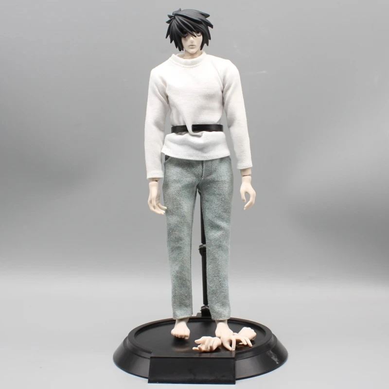 Anime Death Note Figure L Light Yagami Figures Real Clothes Pvc Statue Figure Model Doll Collectible Room Decoration Toys