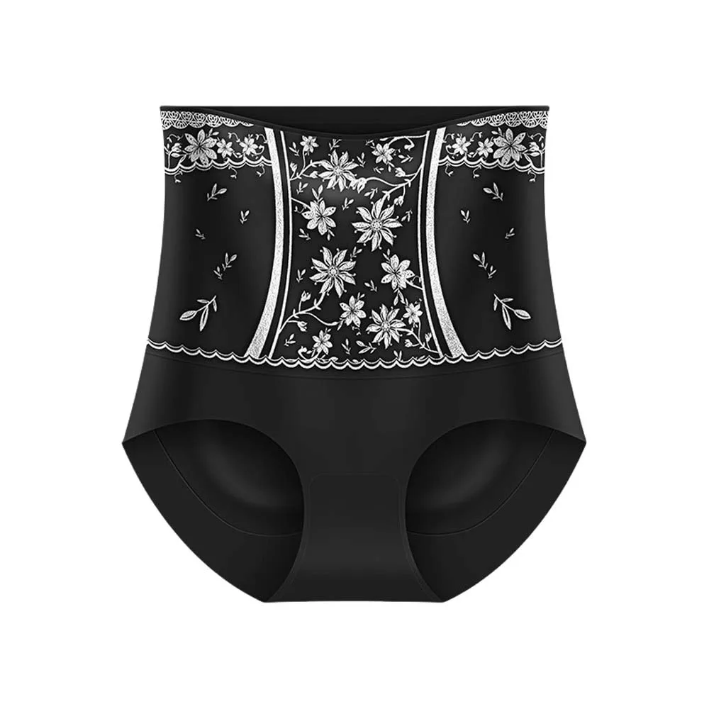 

High Waist Postpartum Body Shaper Shapewear Girdle Panties Slimming Shapers Seamless Tummy Control Underwear Floral Briefs Lady