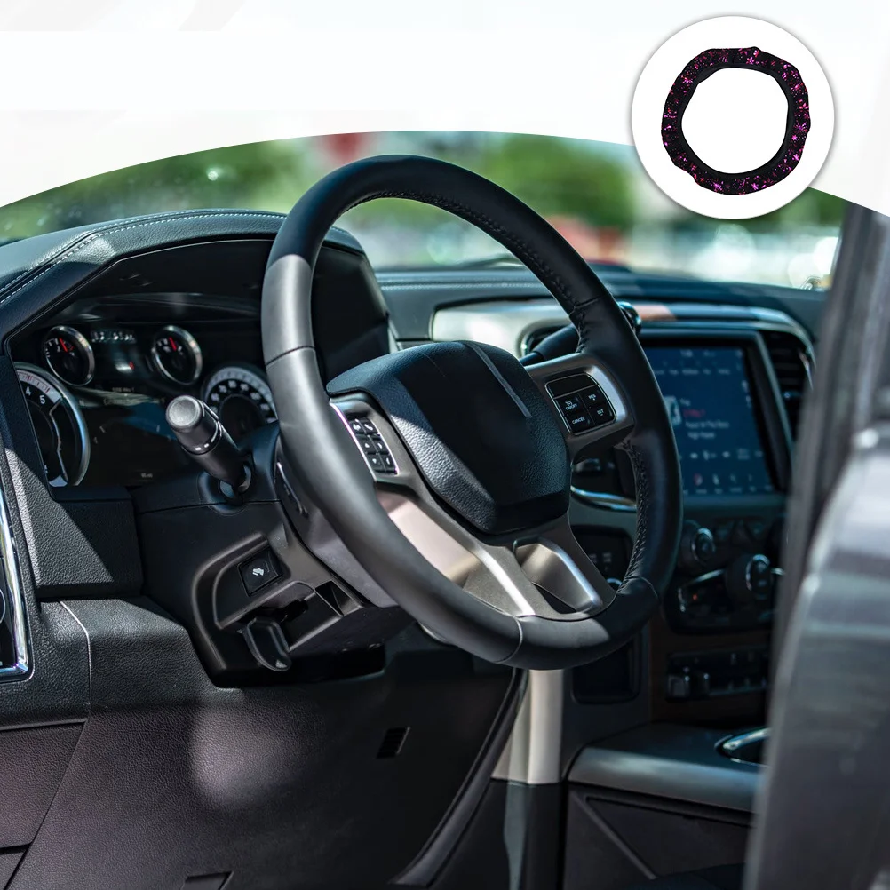 

Universal Car Steering Wheel Cover Made of High-Quality Fabric Blend Soft Comfortable Touch Secure Fit Long-Lasting