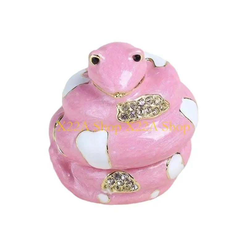 Unique Hand Painted Enamel Alloy Jewelry Holder 12 Zodiacs Signs Box Collectible Gift