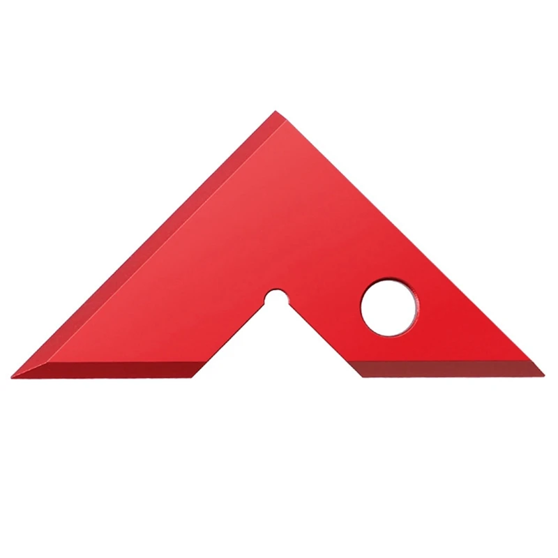 알루미늄 합금 목공 고정밀 칼 가장자리 각도 눈금자 45/90 °   내부 외부 범용 각도 눈금자, 내구성이 뛰어난 빨간색
