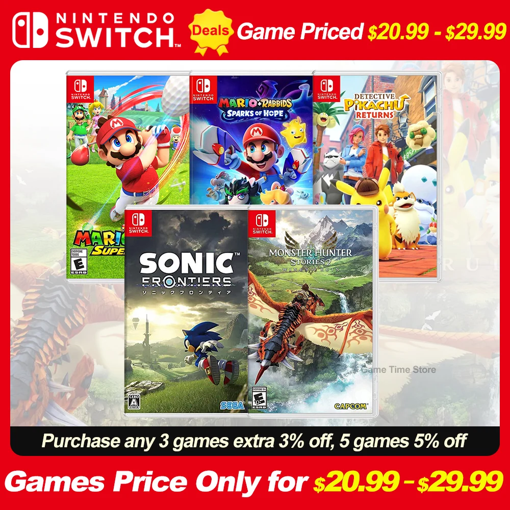 Nintendo Switch Low-Cost Games Special Discount Game Deals Collection Physical Game Card Switch OLED Lite Only For $20.99-$29.99