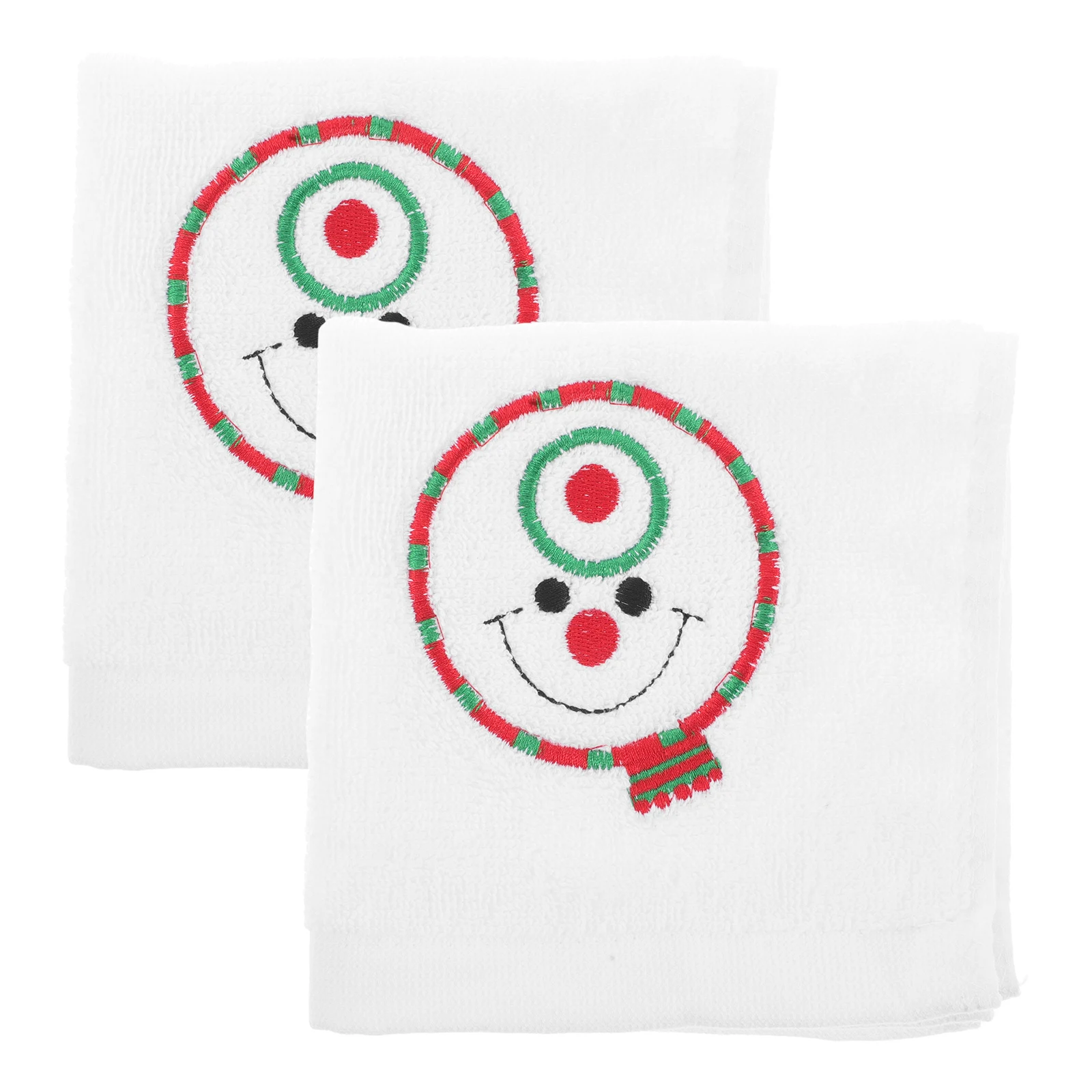 

2PCS Cake Favor Washcloth Christmas Towels Cotton Gifts Eco Friendly Soft Christmas Cake Towel Decor Holiday Home